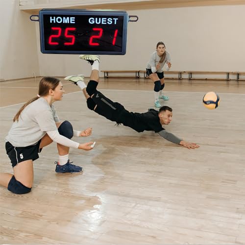 Marcador electrónico Digits, portátil con control remoto, 6 niveles de ajuste de brillo, muestra puntuaciones de 00 a 99, para baloncesto, fútbol, tenis, béisbol, bádminton y otros eventos miniatura 6