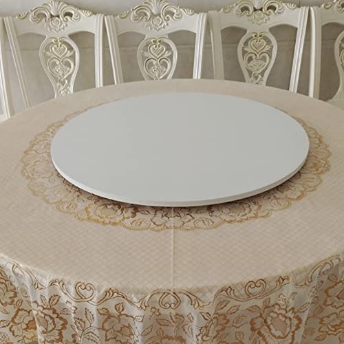 Plateau de service pivotant Lazy Susan en bois blanc de 60cm au design épuré
