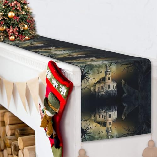Chemin de table avec pompons pour décoration de la maison et repas chaleureux de Noël - 7