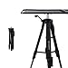 VANKYO Aluminum Tripod Projector Stand, Adjustable Laptop Stand, Multi-Function Stand, Computer Stand Adjustable Height 17'' to 46'' for Laptop with Plate and Carrying Bag (2-Black)