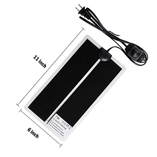 Kabasi 2Pcs Reptile Heating Mat, 7W 11 X 5.9In Waterproof Reptile Heat Pad Under Tank Terrarium With Temperature Control, Safety Adjustable Reptile Heat Mat For Turtle, Tortoise, Snakes, Lizard, Gecko #TOP1