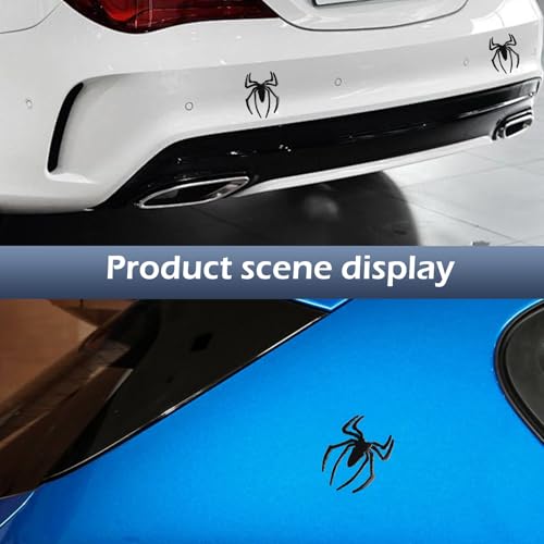 Ferianl 2PCS 3D Chrome Symbol Badge Decal, Spider Waterproof Sticker for Window Bumper Door, Automotive Body Sticker for Vehicle, Truck, Motorcycle (Black) - Thumbnail 7