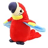 CDLIZW Muñeco de Peluche de Loro,1 PCS Juguete de Loro, Pájaro de Peluche, Animal de Peluche, Juguete Lindo, Animal de Peluche de Loro, Divertidos Juguetes de Peluche para Niños (Red)