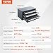 VEVOR Drill Bit Organizer - Three-Drawer Steel Cabinet for 1mm to 13mm, Labels, Stackable