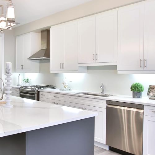 Image of LED Under Cabinet Lighting, 1FT 5W 6000K 500lm (Pack of 2) | Under Counter Lights for Kitchen, Shop, Workbench, T5 Integrated Single Fixture, Corded Electric with ON /Off Switch