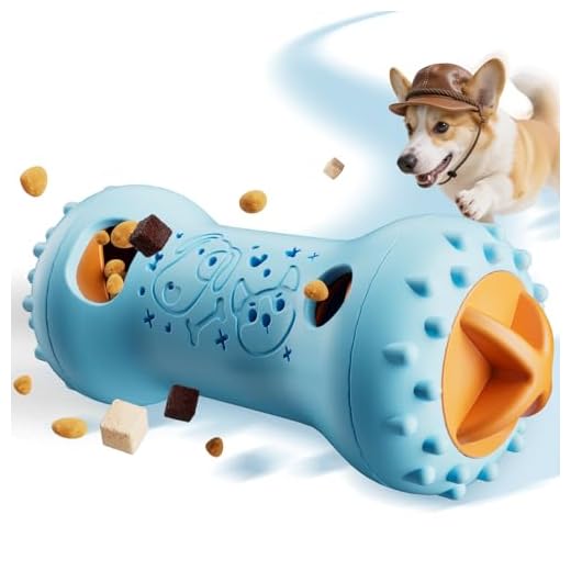 FOXMM Interactive Treat Dispensing Dog Toys – Adjustable Puzzle Toy to Keep Dogs Busy, Enrichment, Mental Stimulation, Cognitive Fun and Boredom Buster for Puppy Teething, for Small Medium Dogs