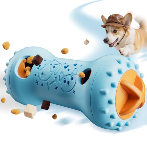 FOXMM Interactive Treat Dispensing Dog Toys Adjustable Puzzle Toy to Keep Dogs Busy Enrichment Mental Stimulation Cognitive Fun and Boredom Buster for Puppy Teething for Small Medium Dogs
