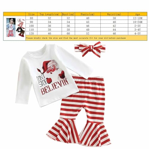 Tenues pour bébés filles ensemble de 3 pièces à rayures avec bandeau - 4
