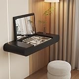 Miroir intégré : la coiffeuse flottante comprend un miroir pliable qui s'ouvre et se ferme en douceur, offrant une vue grand angle claire pour l'application du maquillage et des soins de la peau tout en protégeant la table de la poussière lorsqu'elle est fermée.