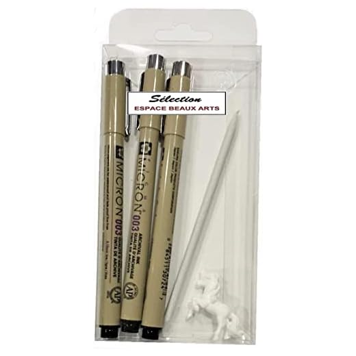 PIGMA MICRON Sakura Pigmento fineliners - 0.03 mm, color negro 3 unidades, XSDK-3 - Rotulador de punta fina negro