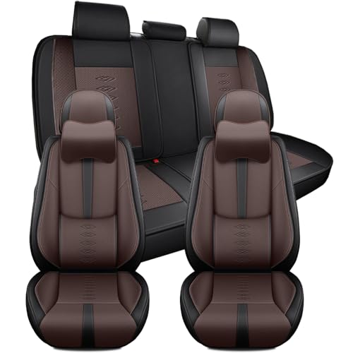 Image of Car Seat Covers for Toyota Camry 2012-2025 2026,Waterproof Leather Seat Covers 5-Seats Luxury,Car Interior Accessories with Airbag,Car Seat Protectors for Camry(Black+Coffee)