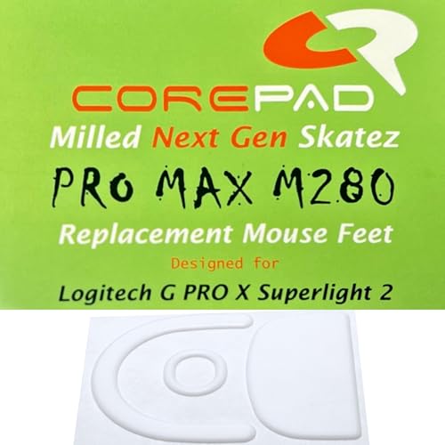 Corepad CNC milled Skatez PRO MAX Logitech G PRO X SUPERLIGHT 2用マウスソール 1set PTFE100%【国内正規品】 (G PRO X SUPERLIGHT 2用)