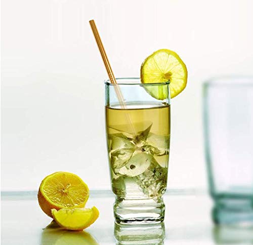 Image of 100Pcs Reusable Metal Straight Straw in Bulk Order (8.5 inch Long, Gold-100pcs Straight)