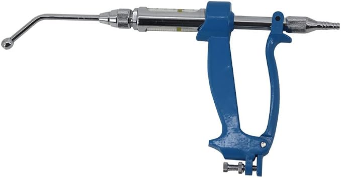 Veterinary Drench Gun - All Metal Anti-Bite Continuous Syringe for Livestock Deworming