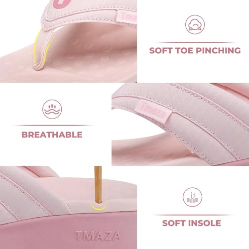 Image of Womens Platform Arch Support Flip Flops | Summer Wedge orthotic Slide Sandals footbed Thong Sandals for Pool Beach