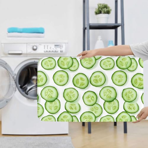 Tapis de bain absorbant et antidérapant lot de 3 concombre - 7