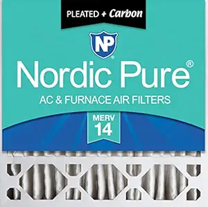 Nordic Pure 20x20x5 (4-3/8 Actual Depth) Honeywell Replacement MERV 14 Plus Carbon AC Furnace Air Filters, Box of 1