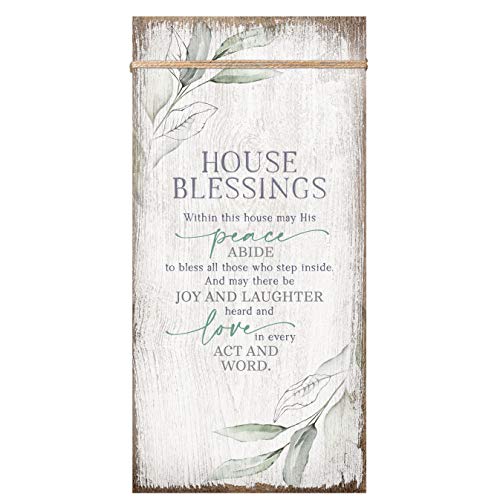 DEXSA House Blessings Wood Plaque Inspiring Quote 6 3/4 in