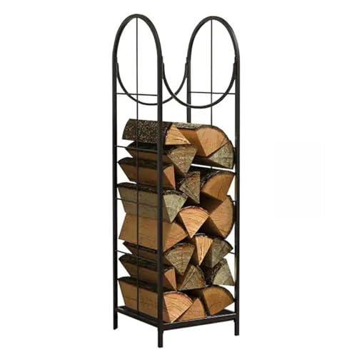 Support robuste pour bûches extérieur avec étagères de rangement pour bois - 2