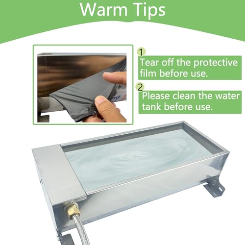 Automatic Livestock Water Trough Large Capacity Self Filling Dog Waterer Tank Stainless Steel Animal Drinking Water Bowl Dispenser with Float Valve Kit for Dog Horse Goat Pets Pig Cow - Thumbnail 4