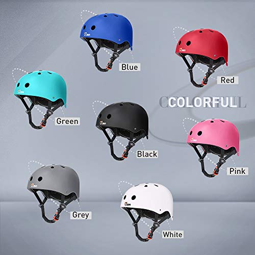 JBM international EPS foam Impact resistance & Ventilation Skateboard Helmet for Multi-sports, Small - White