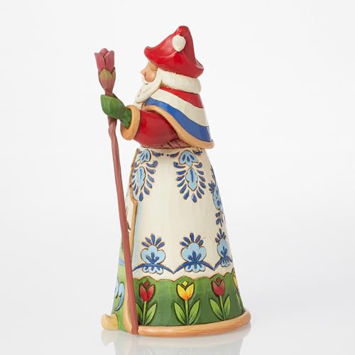 Enesco Jim Shore Heartwood Creek Christmas Around The World Dutch Santa Figurine, 7 Inch, Multicolor