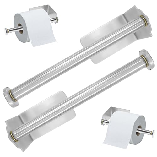 LuciHena® 2 Portarrollos Papel Higienico Adhesivo sin Taladro | Soporte Papel Higiénico | Colgador Papel Higienico | Portarrollos Baño sin Taladro | Portarollos Papel Higiénico Fácil Instalación