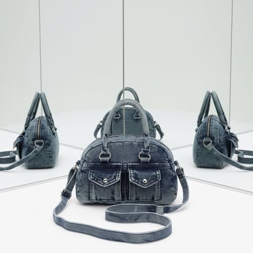 Image of Eco Right Denim Shoulder Bag for Women, Hand Bags for Girls Stylish, Women Handbags with Zipper Pocket