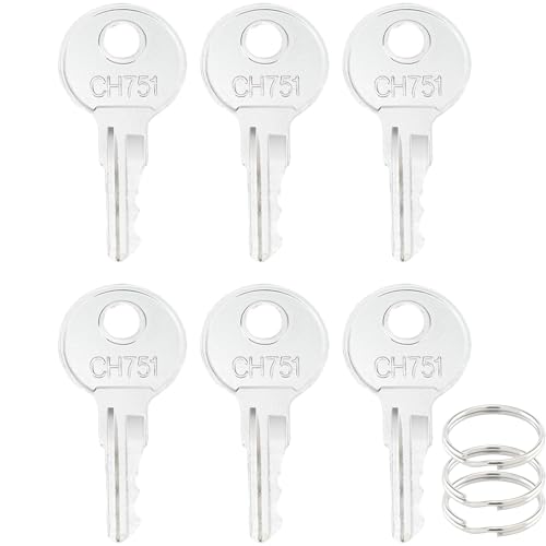 Image of 751CH CH751 Replacement Key Compatible with Hunter Rainbird Sprinkler Controller Lock (6 Pack)