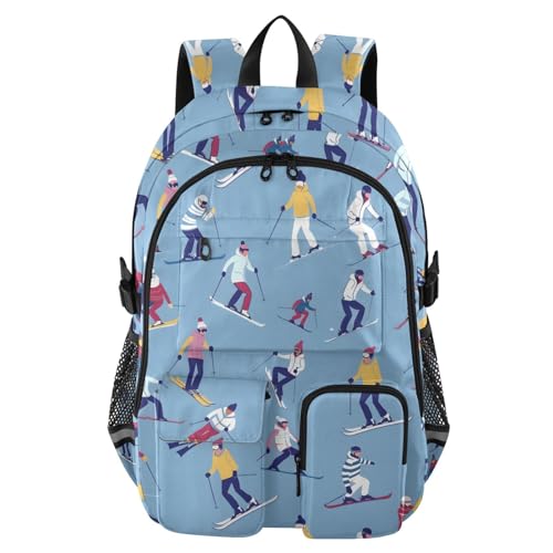 ALAZA Skiing Snowboarding Backpack Laptop Backpack for School College Women