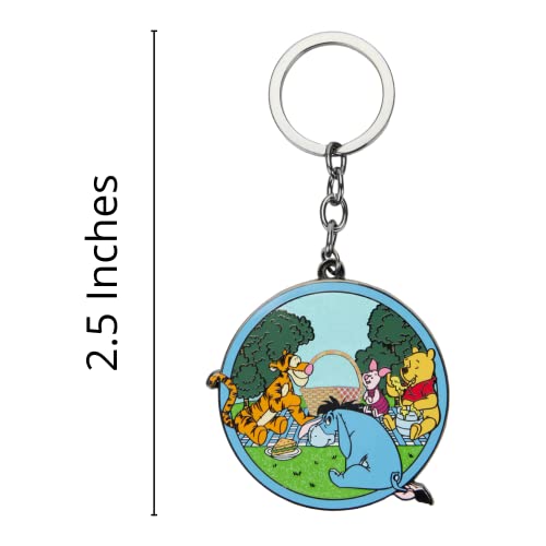 Loungefly Winnie The Pooh Keychain, Disney Animated Characters Picnic Scene Attached To Keyring, Collectible Charms For Men And Women, 2.5 Inches #TOP5