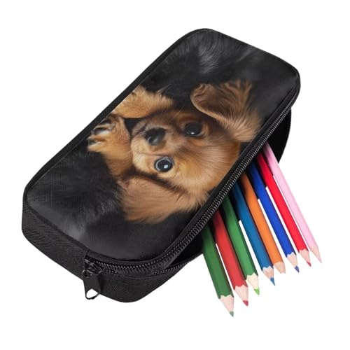 3D Realistic Puppy Print Student Essentials Backpack Set – 3-Piece Matching Bookbag, Insulated Lunch Box, Pencil Pouch, Durable Comfortable Carry, Ideal for High School & College3