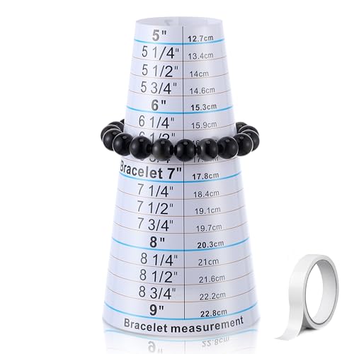 Ceoighe Adjustable Bracelet Mandrel with Sizing Tape 5-9” Plastic Wrist Sizer for Jewelry Making, Travel Friendly Tool for DIY Bracelet Crafting