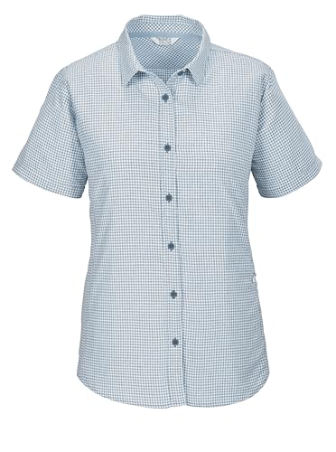 killtec Damen Funktionsbluse Kurzarm/Bluse KOS 43 WMN WVN SHRT, Bali blau, 42, 42789-000