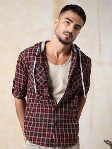 Image of High Star Men's Full Sleeve Cotton Shirt | Stylish Casual Shirt for Men | Comfortable & Trendy