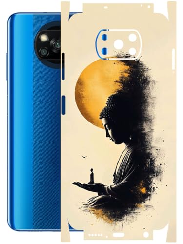 Image of AtOdds - Full Body Back Screen Guard Protector Film - Lamination Wrap Skin Sticker Compatible with Poco X3 PRO | Scratchproof Matte Finish (Divine)