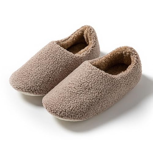 Sherpa Closed Back Slipper for Women Lightweight Keep Warm Winter Slide Casual Comfy Indoors Sandal Slip on Shoe2