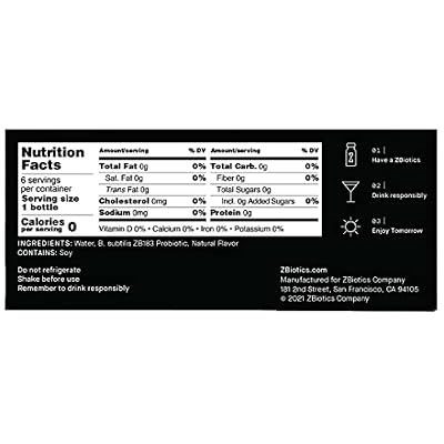 ZBiotics Pre-Alcohol Probiotic Drink - Liquid, 2 Pack