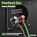 GEARit Pro Series 14AWG Speaker Wire, 14 Gauge Speaker Wire Cable (100 Feet / 30 Meters) Great Use for Home Theater Speakers and Car Speakers, Transparent Black/Green
