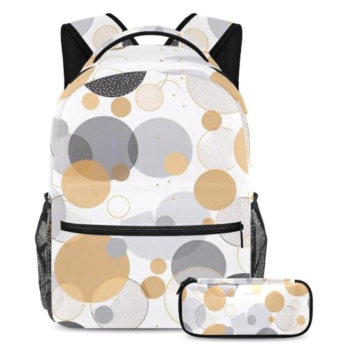 Sac à dos avec trousse grand volume et compartimenté motif géométrique