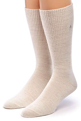 WARRIOR ALPACA SOCKS - Premium Baby Alpaca Wool Dress Socks For Men and Women(Off White Large)