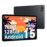 Android 15 Tablet 10 Pulgadas, 12GB RAM+ 128GB ROM(2TB TF), 5G WiFi Tablet para Niños, Tablets Infantil, 6000 mAh, Gemini AI, Doble Cámara, GPS, Face ID, BT5.0, 3.5mm Jack