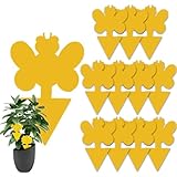 12枚入り 捕虫シート 虫取り 粘着シート 昆虫トラップ 捕り粘着シート 強力粘着捕虫シート 虫よけプレート 防虫シート 昆虫スティッキー キャッチャー ハエ アブラムシ ミバエ 対策用品 家庭 菜園 植木鉢に適用