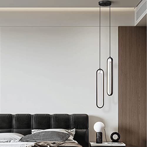 Petit lustre LED 18W double tête creative chevet réglable - 3