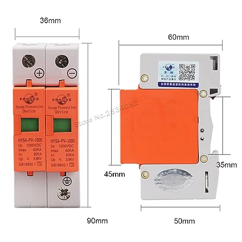 Protection contre les surtensions maison dispositif rail DIN DC 500V 2P SPD 40KA