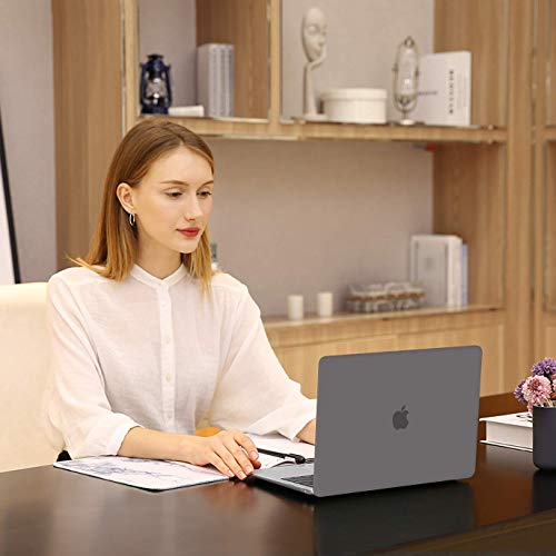 Image of MOSISO Compatible with MacBook Air 13 inch Case 2022 2021 2020 2019 2018 Release A2337 M1 A2179 A1932 Touch ID, Plastic Hard Shell Cover Compatible with MacBook Air 13.3 inch Case, Grey