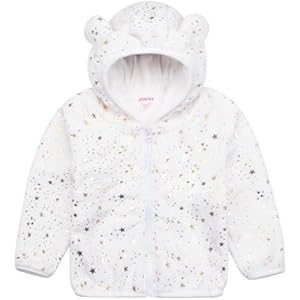 Toddler Girls Boys Fleece Hoody Jacket Zip Up Teddy Coat Warm Winter Outwear