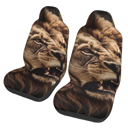 Housse de siège avant de voiture Angry Lion universelle pour vos trajets quotidiens et loisirs