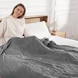 Binvesh Electric Blanket King 100'x90' Fannel Heated Blanket King Size with 5 Heating Levels & 10 Hour Auto-Off, Dual Controls King Heated Blanket with ETL Certification, Even & Fast Heating（Grey）