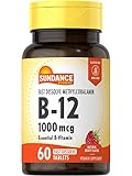 Sundance Vitamin B12 1000 mcg | Fast Dissolve Tablets | As Methylcobalamin | Vegetarian, Non-GMO & Gluten Free Supplement